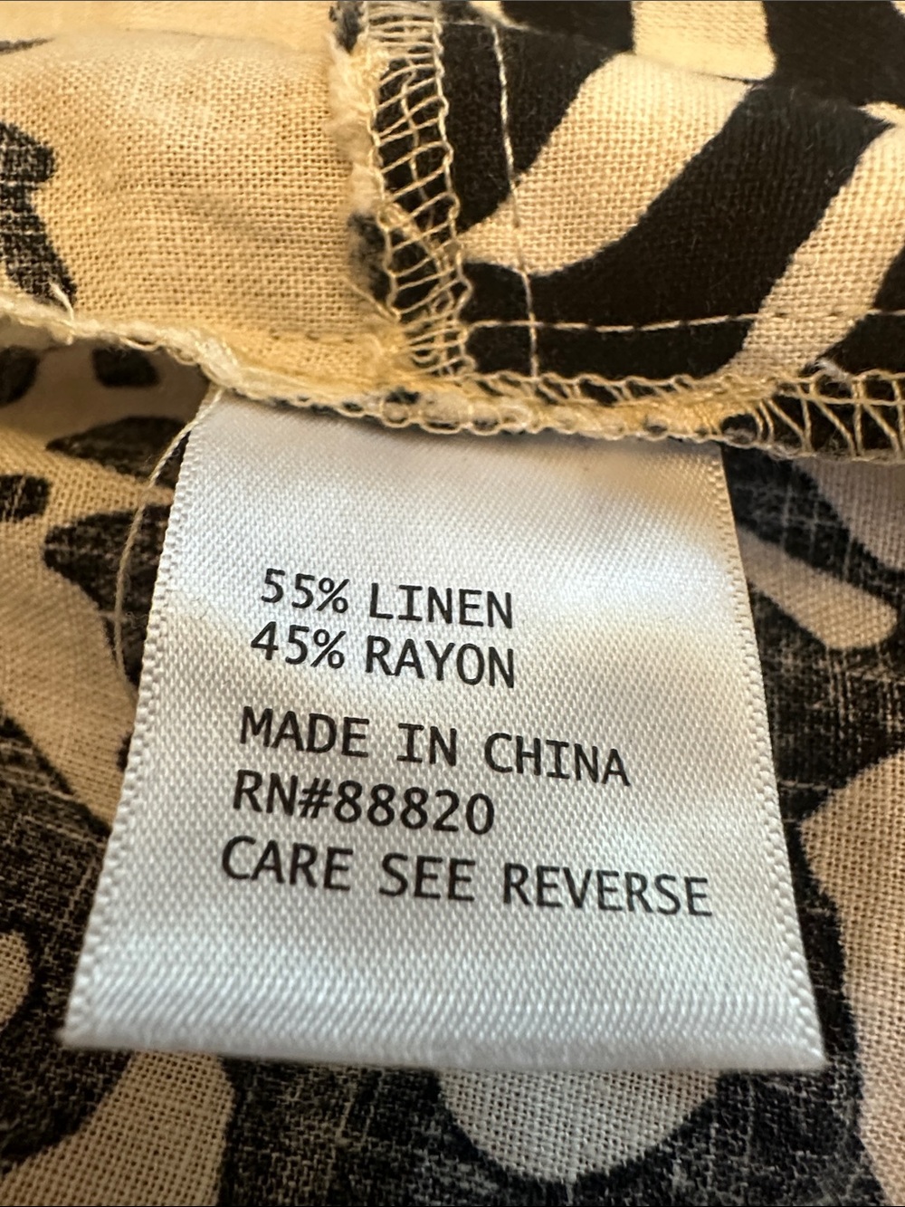 Christian Siriano Cream Black Floral Tie-Front Blouse Black & Beige YT12 - Picture 4 of 5